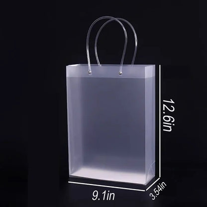 Rubber Handle Transparent PP Tote Bag