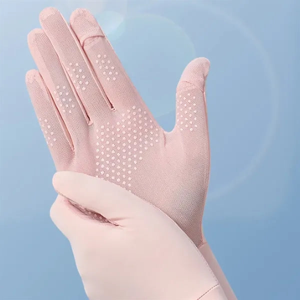 UPF 50+ Sun Protection Mesh Palm Touchscreen Driving Gloves