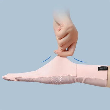 UPF 50+ Sun Protection Mesh Palm Touchscreen Driving Gloves