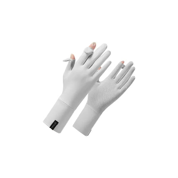 UPF 50+ Sun Protection Mesh Palm Touchscreen Driving Gloves