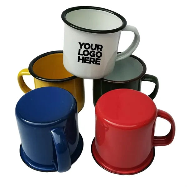 Colored Enamel Cup With LOGO Old-Fashioned Large Teapot