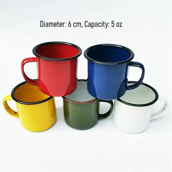 Colored Enamel Cup With LOGO Old-Fashioned Large Teapot