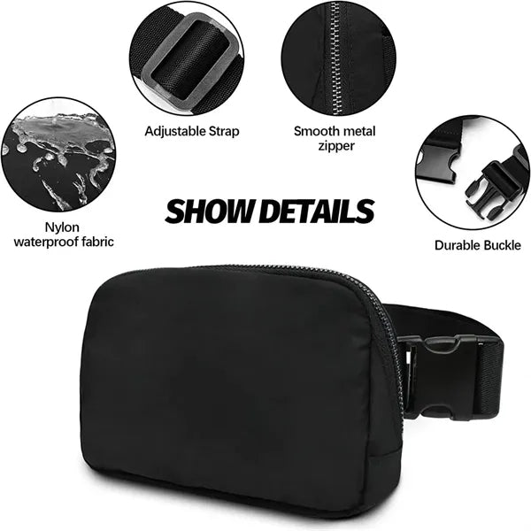 Durable Mini Waterproof Adjustable Compact Travel Belt Bag