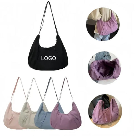 Nylon Dumpling-shaped Crossbody Bag