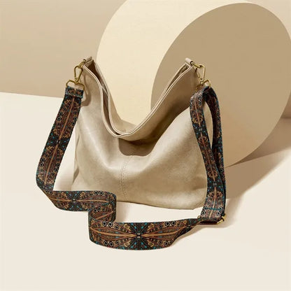 Vintage Smooth Solid Color PU Leather Shoulder Sling Bag