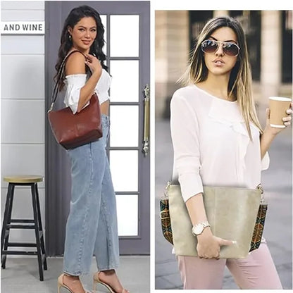 Vintage Smooth Solid Color PU Leather Shoulder Sling Bag