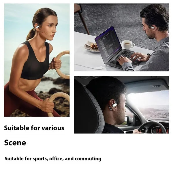 Open Ear Wireless Bluetooth Sports Earbuds With Ear Hook And
