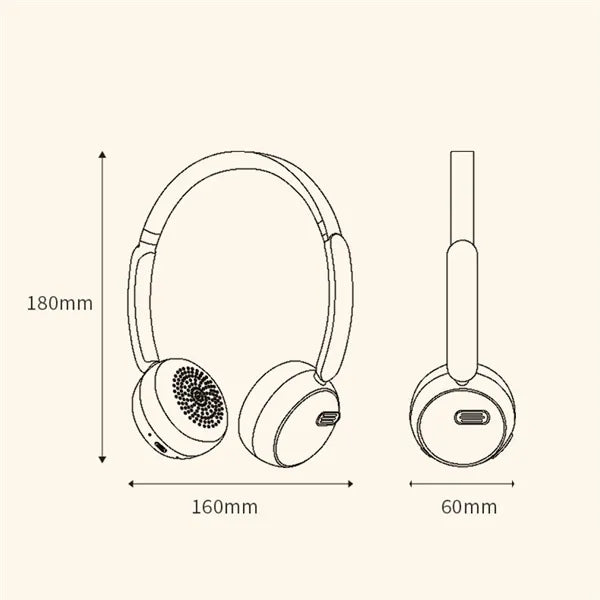 Retro Wireless Bluetooth Headphones With ANC And Ultra Light