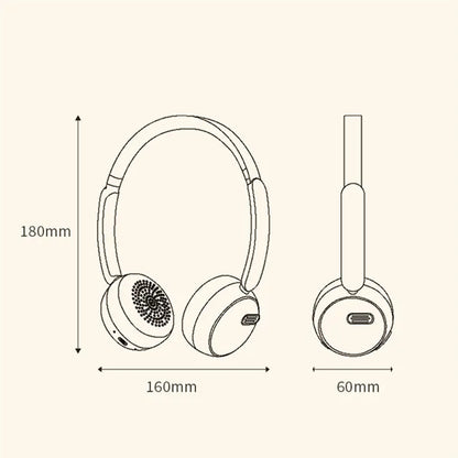 Retro Wireless Bluetooth Headphones With ANC And Ultra Light