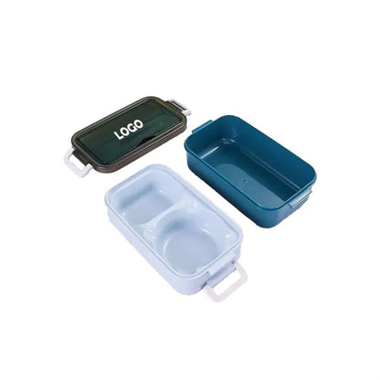 Dual-Compartment PP Lunch Box With Integrated Utensils