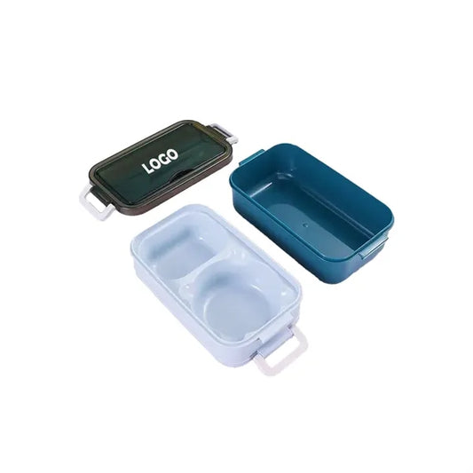 Dual-Compartment PP Lunch Box With Integrated Utensils