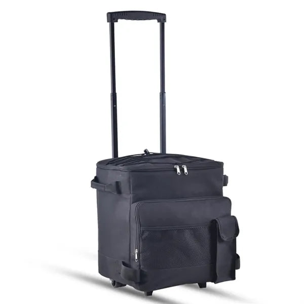 43L Cool Bag with Tie Rod Wheels Foldable Large Freezer
