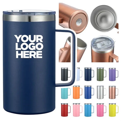 24oz Stainless Steel Handle Cup Large Capacity