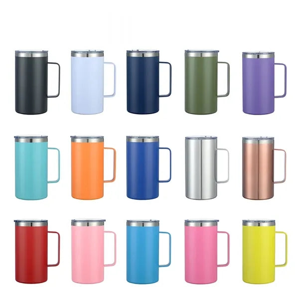 24oz Stainless Steel Handle Cup Large Capacity