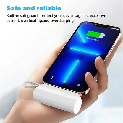 Pocket-Sized Power Bank Built-in Cables with Folding Stand