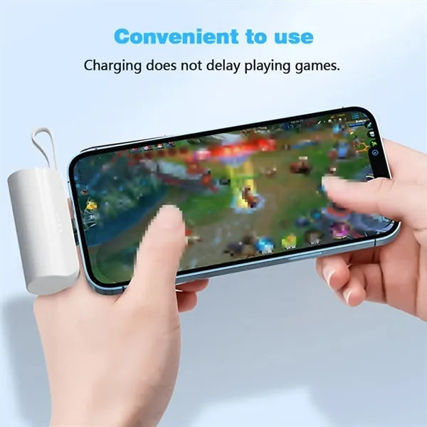 Pocket-Sized Power Bank Built-in Cables with Folding Stand