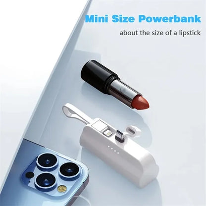 Pocket-Sized Power Bank Built-in Cables with Folding Stand