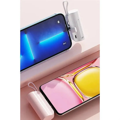 Pocket-Sized Power Bank Built-in Cables with Folding Stand