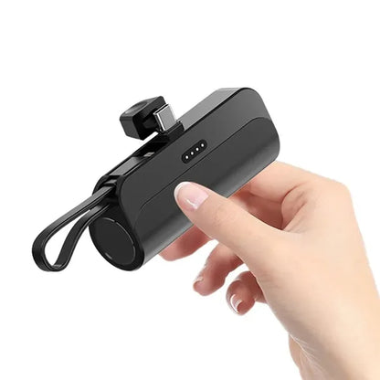 Pocket-Sized Power Bank Built-in Cables with Folding Stand