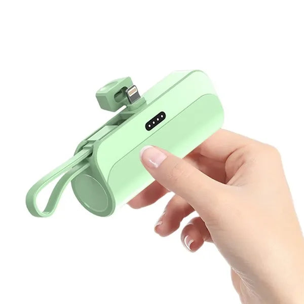 Pocket-Sized Power Bank Built-in Cables with Folding Stand