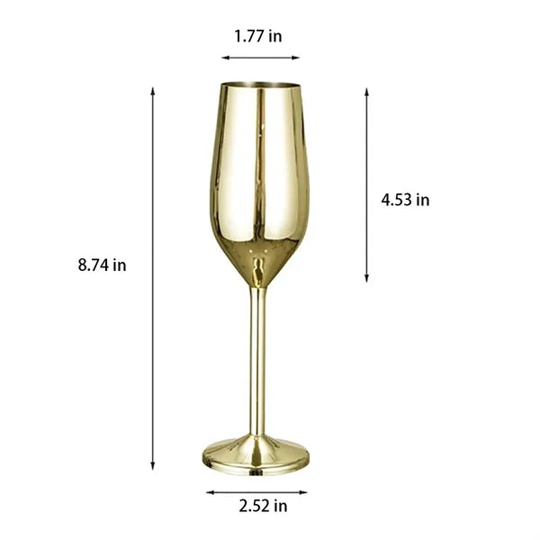 6 OZ Premium Scratch-Resistant Durable Stainless Steel Glass