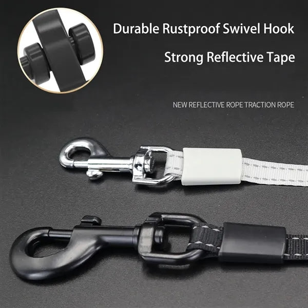 Reflective Durable Retractable Dog Leash with Safety Brake