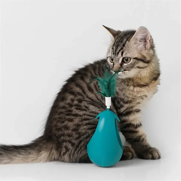 Self-Balancing Cat Interactive Wobble Toy with Catnip