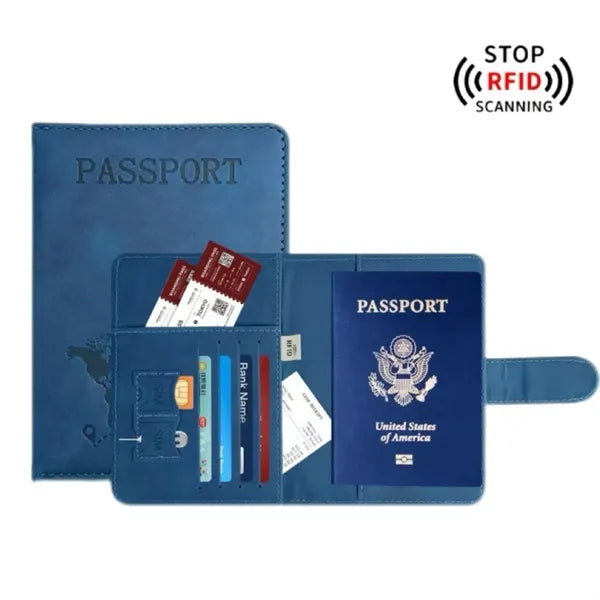 Magnetic Closure Rfid-Blocking Passport Holder