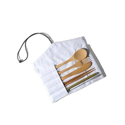 Portable Bamboo Utensil Set For Dining