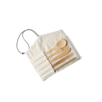 Portable Bamboo Utensil Set For Dining