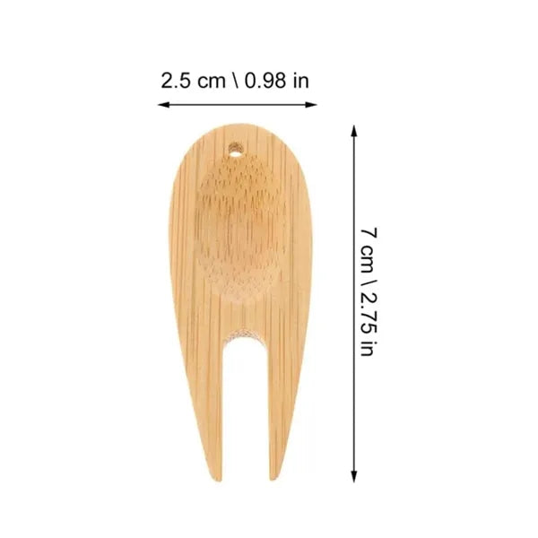 Eco-Friendly Wooden Golf Divot Repair Tool