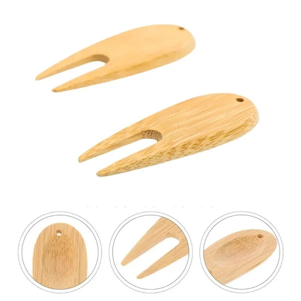 Eco-Friendly Wooden Golf Divot Repair Tool
