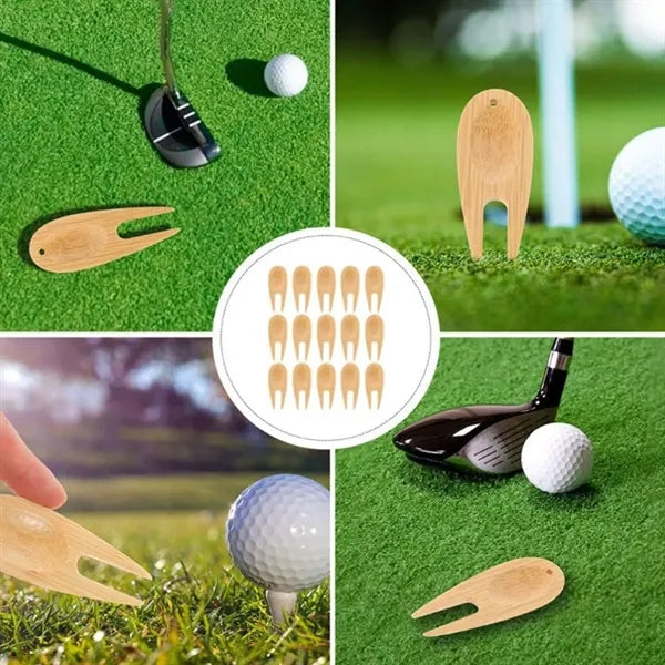 Eco-Friendly Wooden Golf Divot Repair Tool