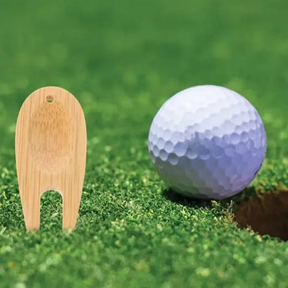 Eco-Friendly Wooden Golf Divot Repair Tool