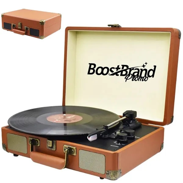 Portable Vintage Style Record Player Briefcase