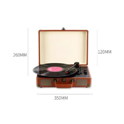 Portable Vintage Style Record Player Briefcase
