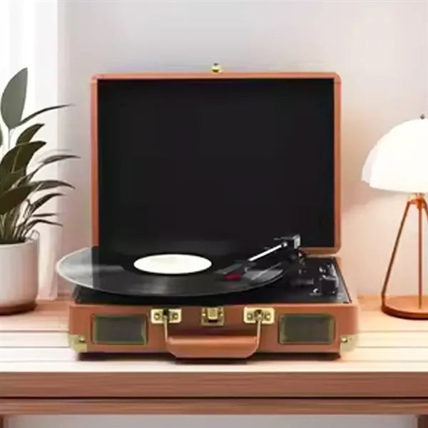 Portable Vintage Style Record Player Briefcase