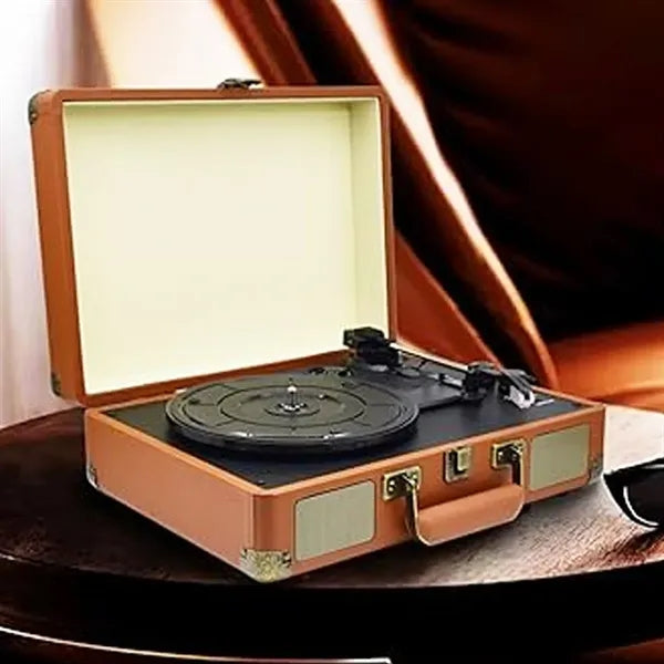 Portable Vintage Style Record Player Briefcase