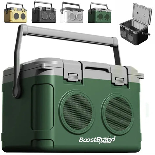 Portable Cooler with Integrated Bluetooth Speakers