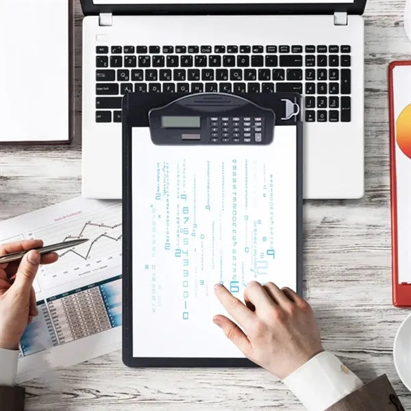Clipboard with Integrated Calculator & Digital Display