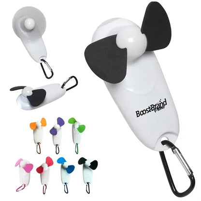 Compact Portable Fan with Carabiner Clip