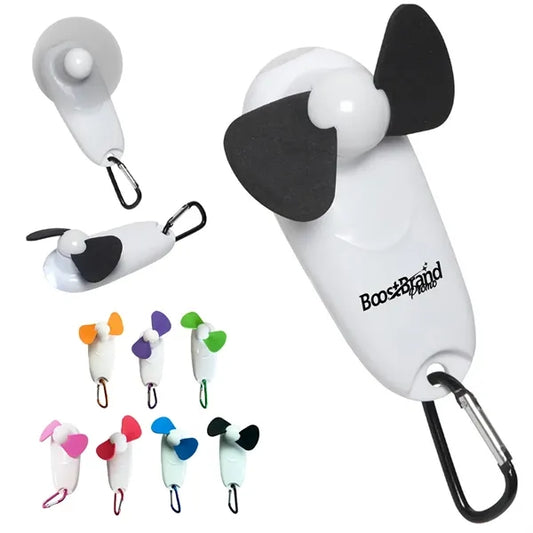 Compact Portable Fan with Carabiner Clip