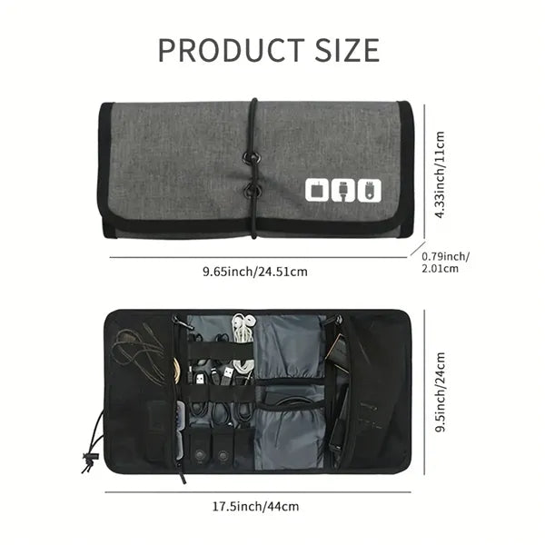 Roll Up Electronic Organizer Bag