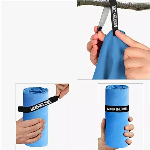 Quick Dry Sand-Free Microfiber Towel with Travel Pouch