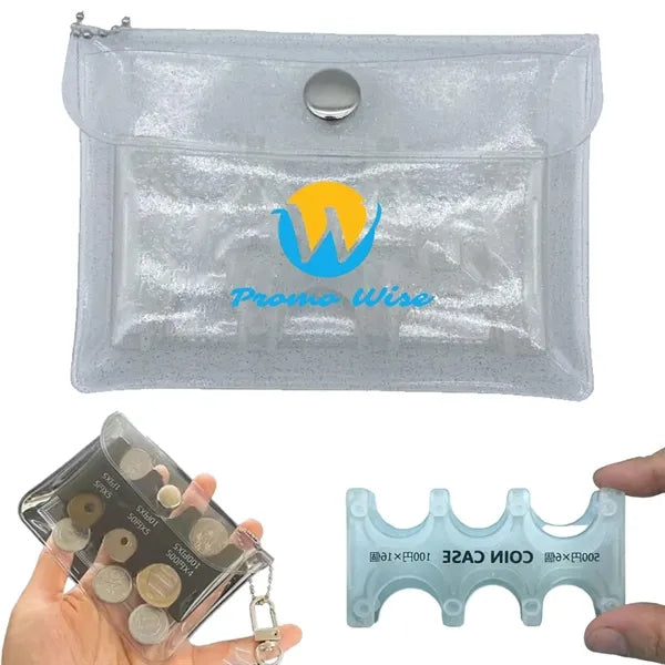 6-Slot Durable Transparent Japanese Coin Organizer