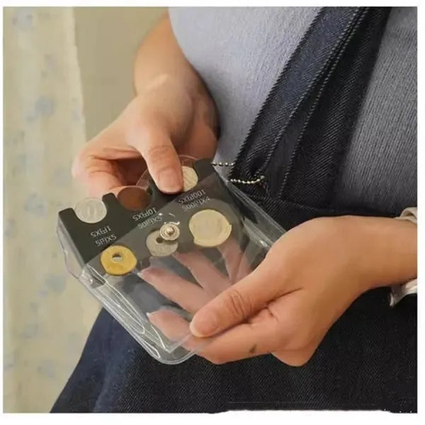 6-Slot Durable Transparent Japanese Coin Organizer