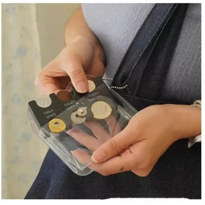 6-Slot Durable Transparent Japanese Coin Organizer