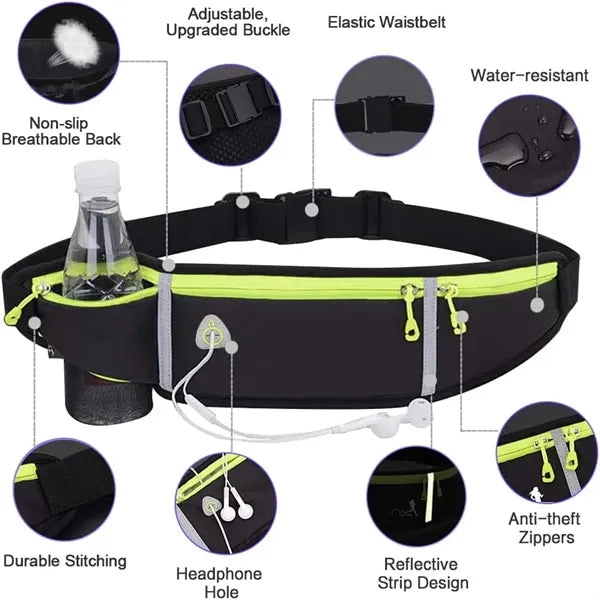 Adjustable Slim Running Belt Fanny Pack