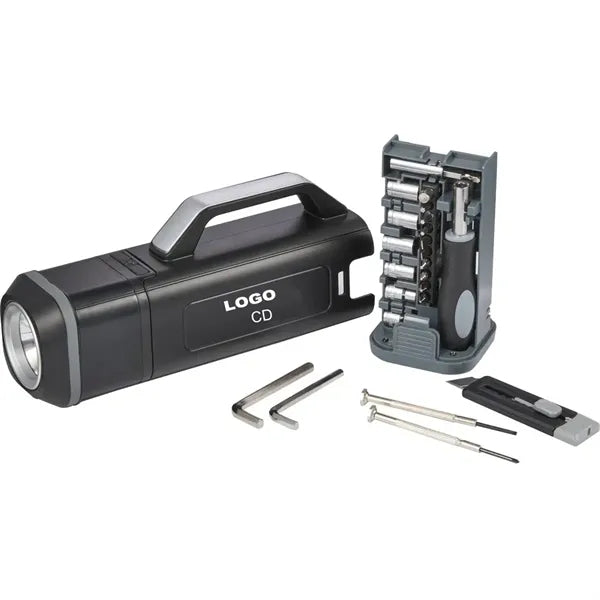 Multifunction Tool Set with  with Rechargeable LED Flashligh