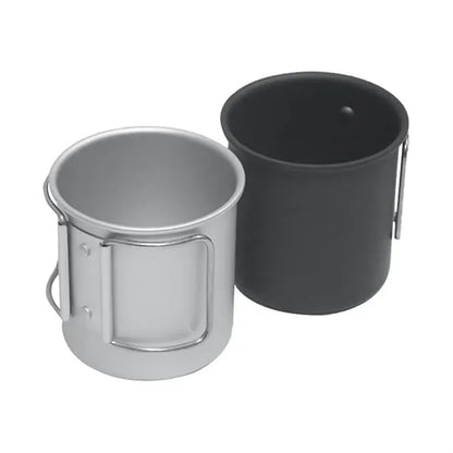 Portable Aluminum Alloy Outdoor Camping Cup Folding Handle